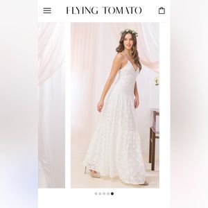 Flying Tomato White Maxi Dress